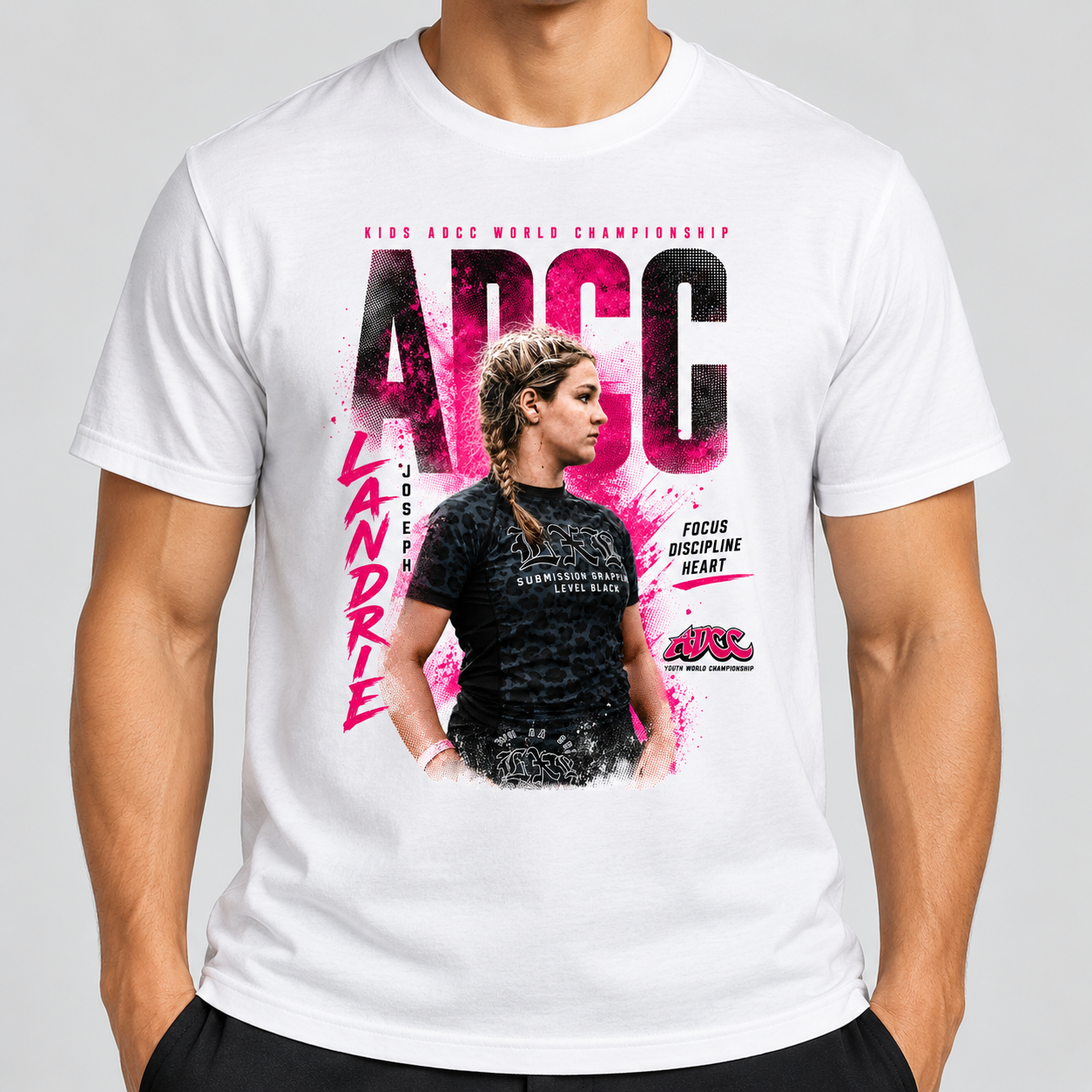 Landrie's ADCC Youth World Championship signature tee designed by SKiP Design Co.
